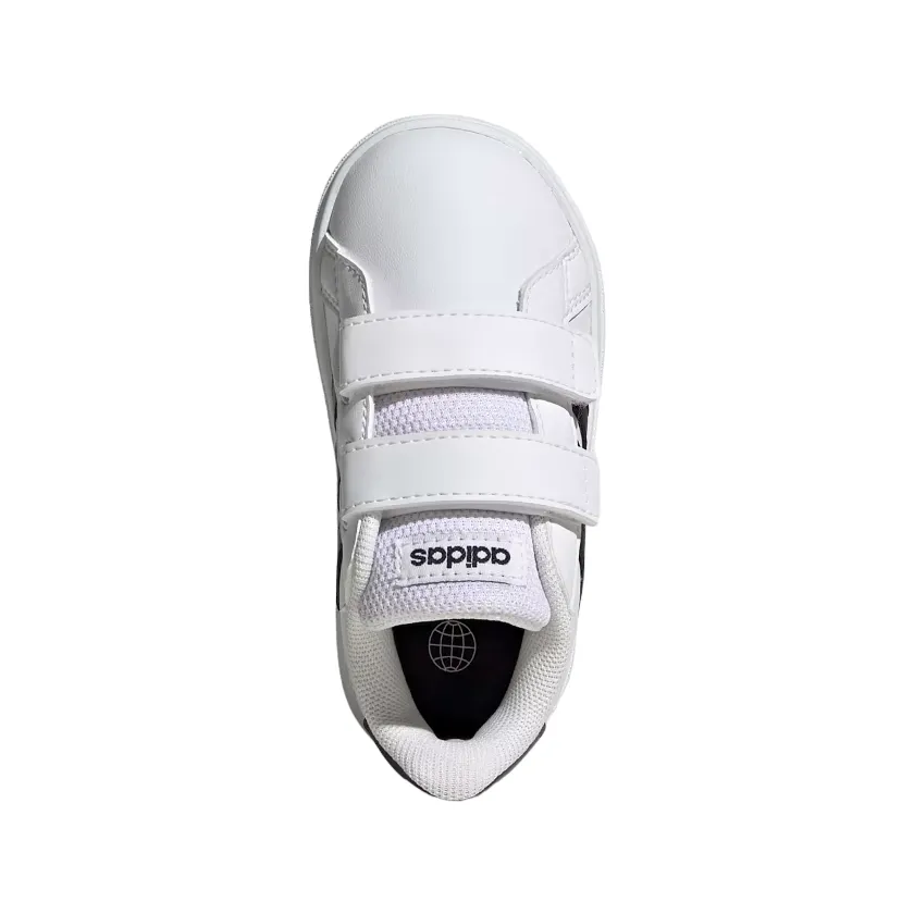 Adidas Grand Court 2.0 2.0 CF GW6527 white-black children's tear-off sneakers shoe