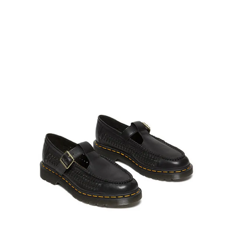 Adrian T Bar Unisex Loafers- Black