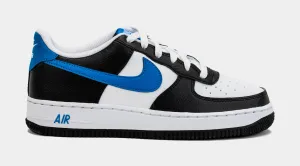 Air Force 1 Low Grade School Lifestyle Shoes (Black/Blue)