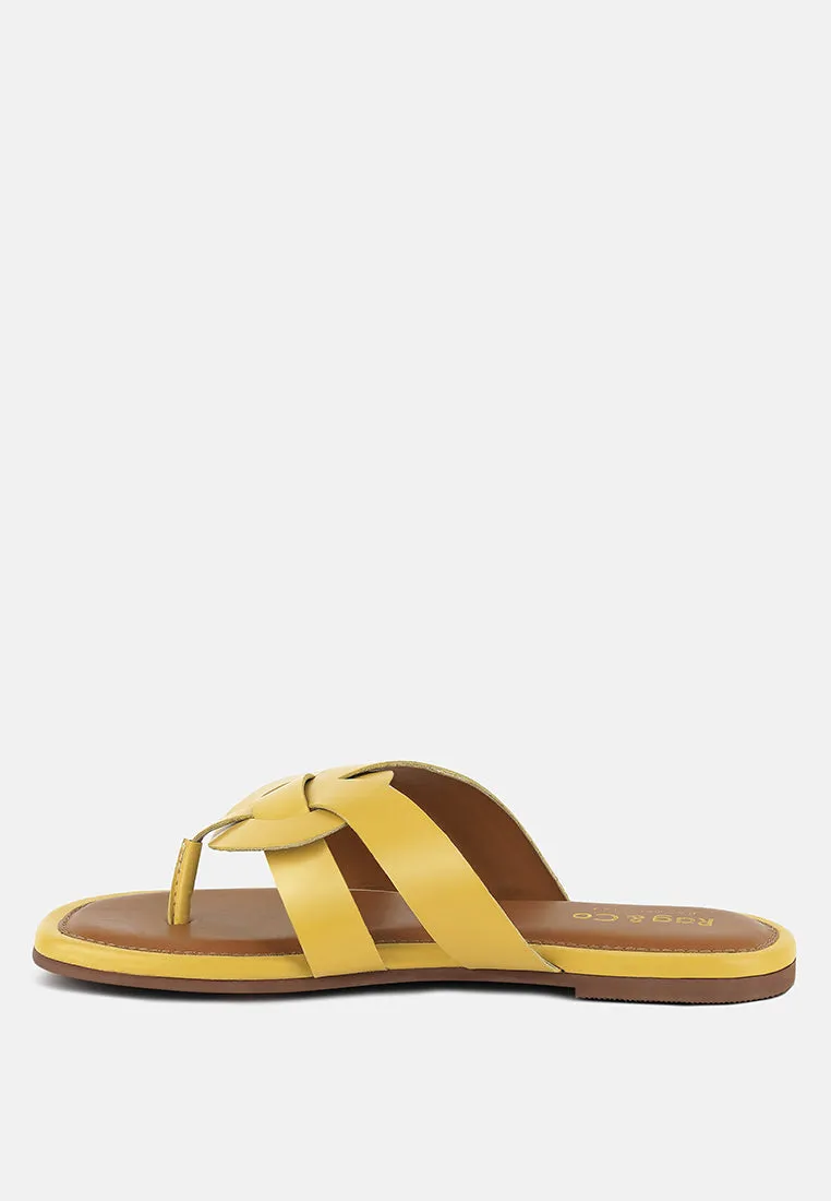 ANGELES Yellow Flat Slip Ons