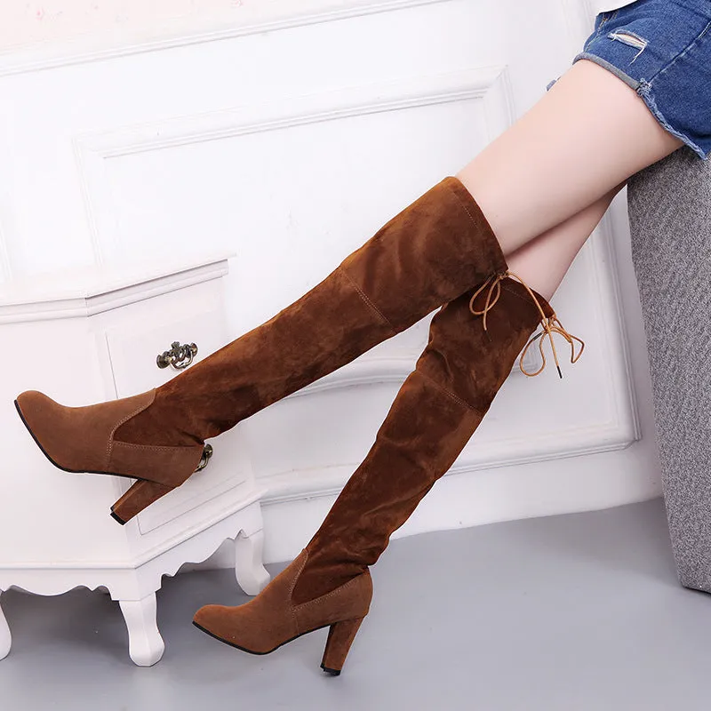 Black Knee High Boots For Women