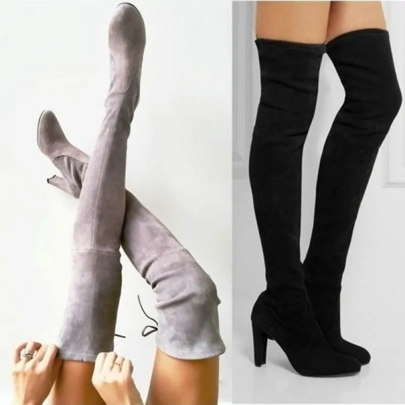 Black Knee High Boots For Women