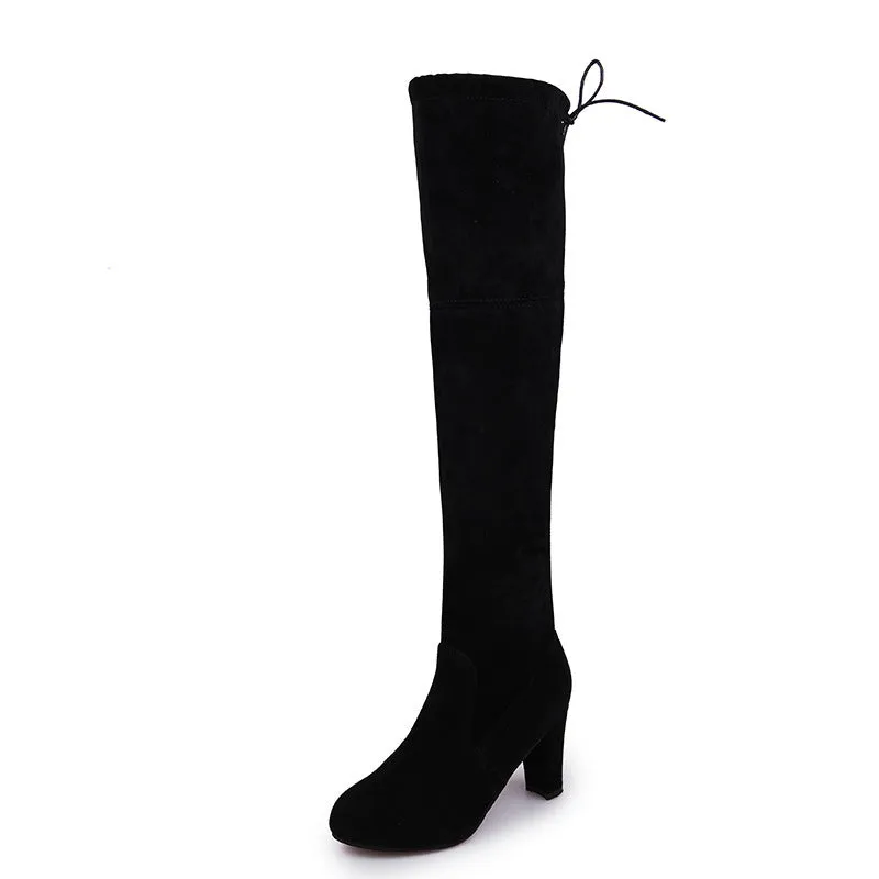 Black Knee High Boots For Women