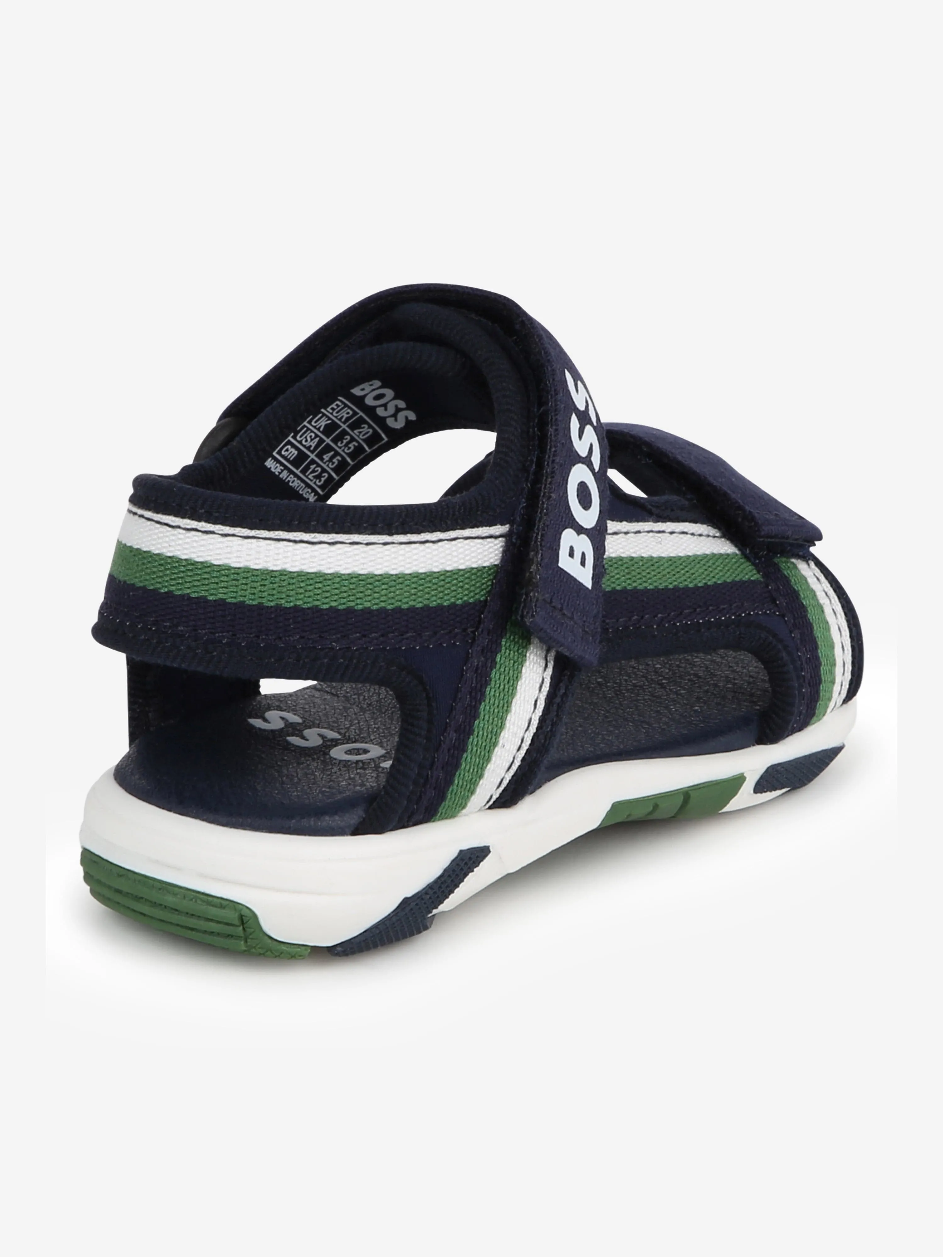 BOSS Baby Boys Strappy Logo Sandals in Navy