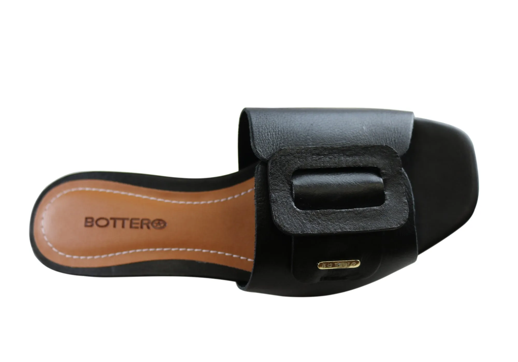 Bottero Wisconsin Womens Comfort Leather Slides Sandals Made In Brazil