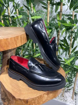 Brabion Belton Black Leather Loafers