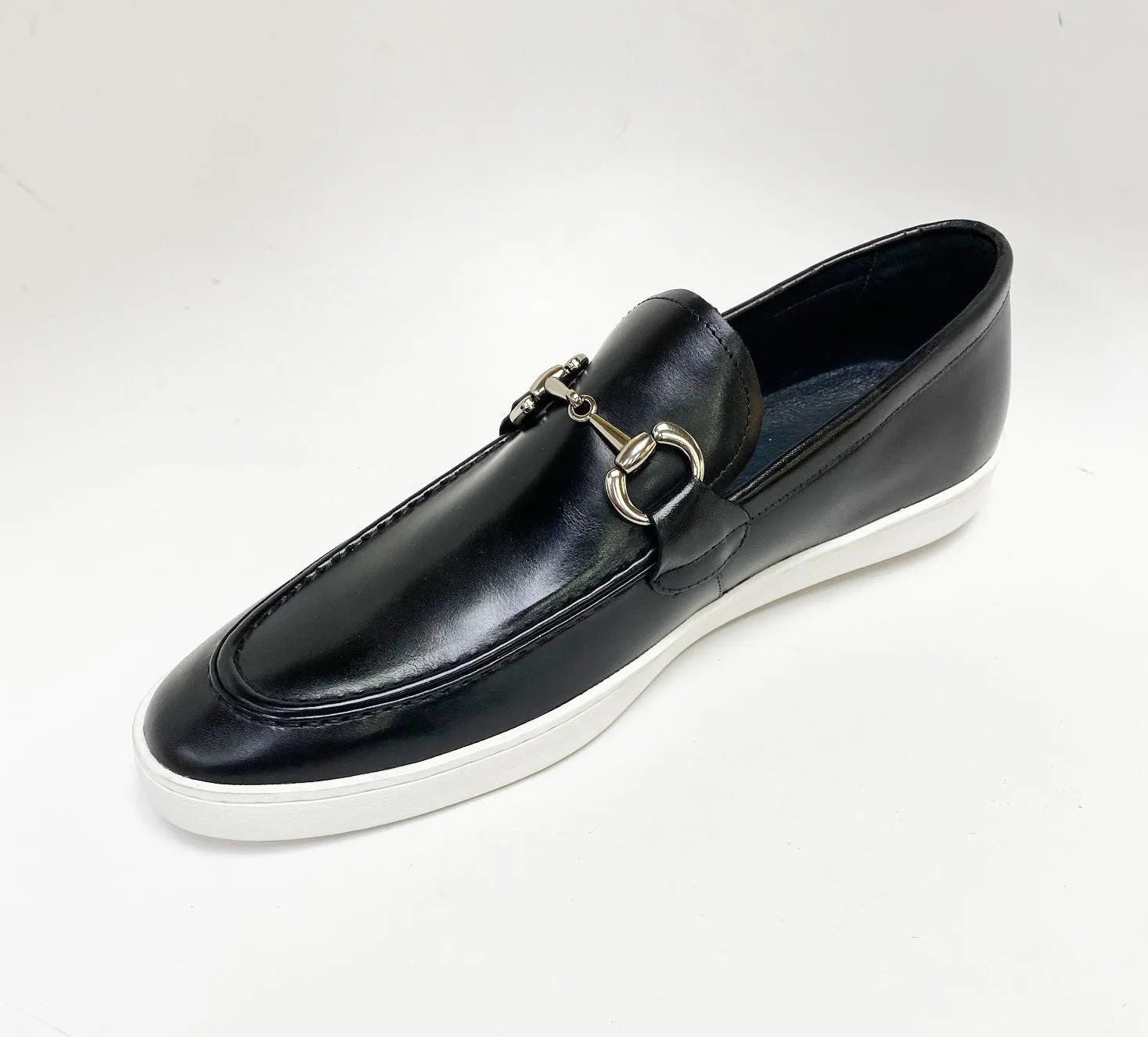 Calfskin Slip-On Horsebit Loafer Black