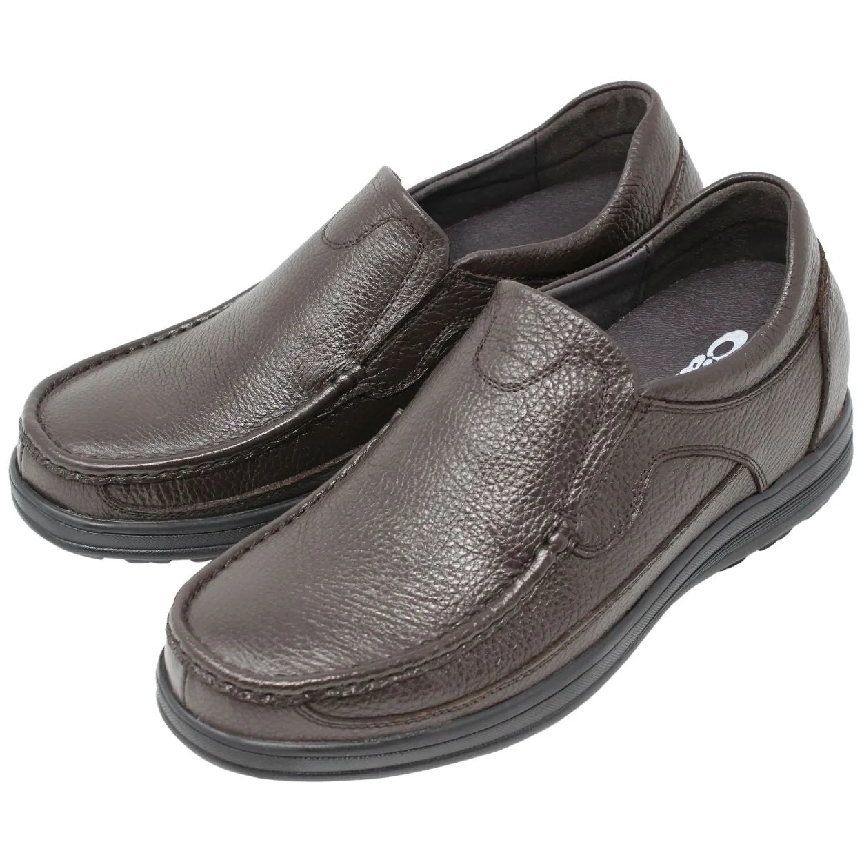 CALTO Lightweight Brown Slip-On Loafer Dress Shoes - G1823