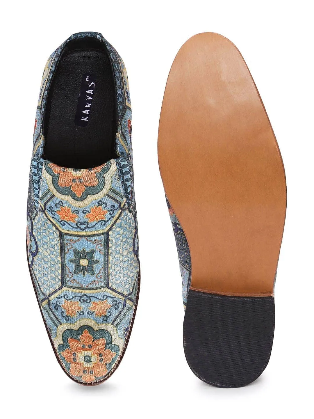 Classic Mughal Vintage Print Loafers