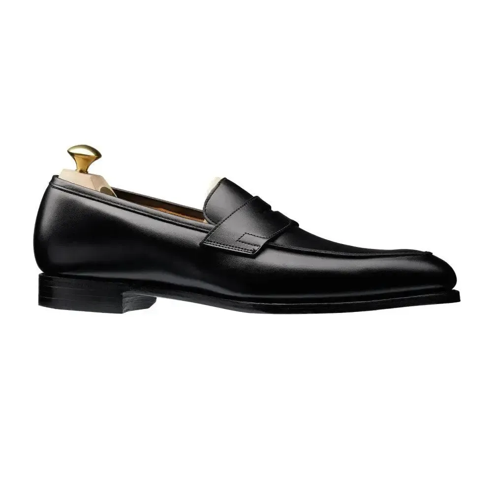 Crawford Black Hand Grade Penny Loafers