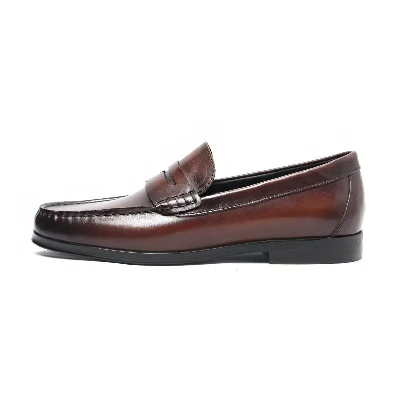 CrocExo Genuine Leather Crocodile Pattern Slip-On Loafers