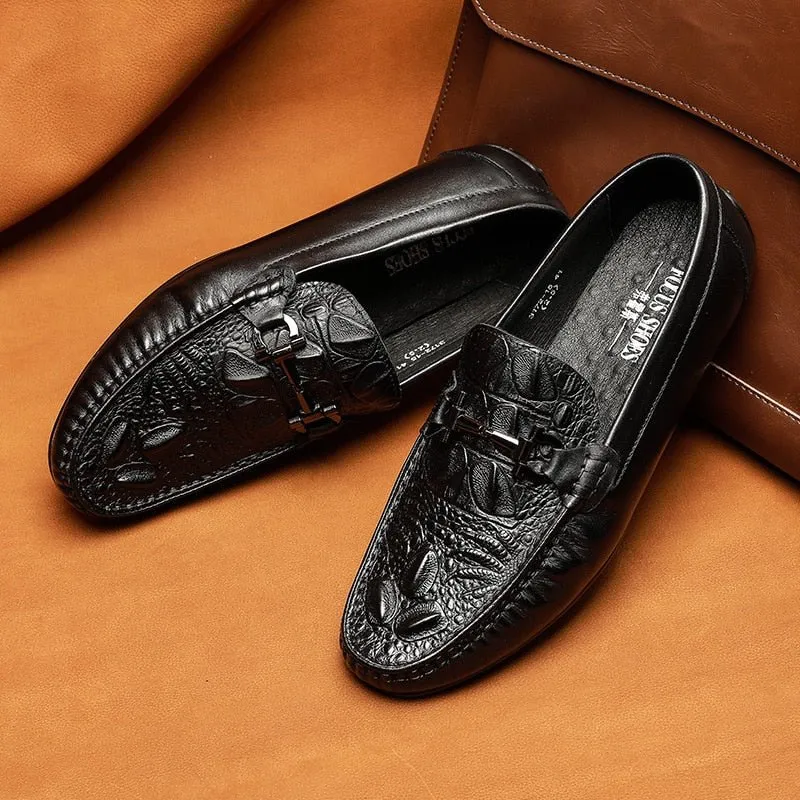 CrocLuxury Waterproof Slip On Leather Loafers