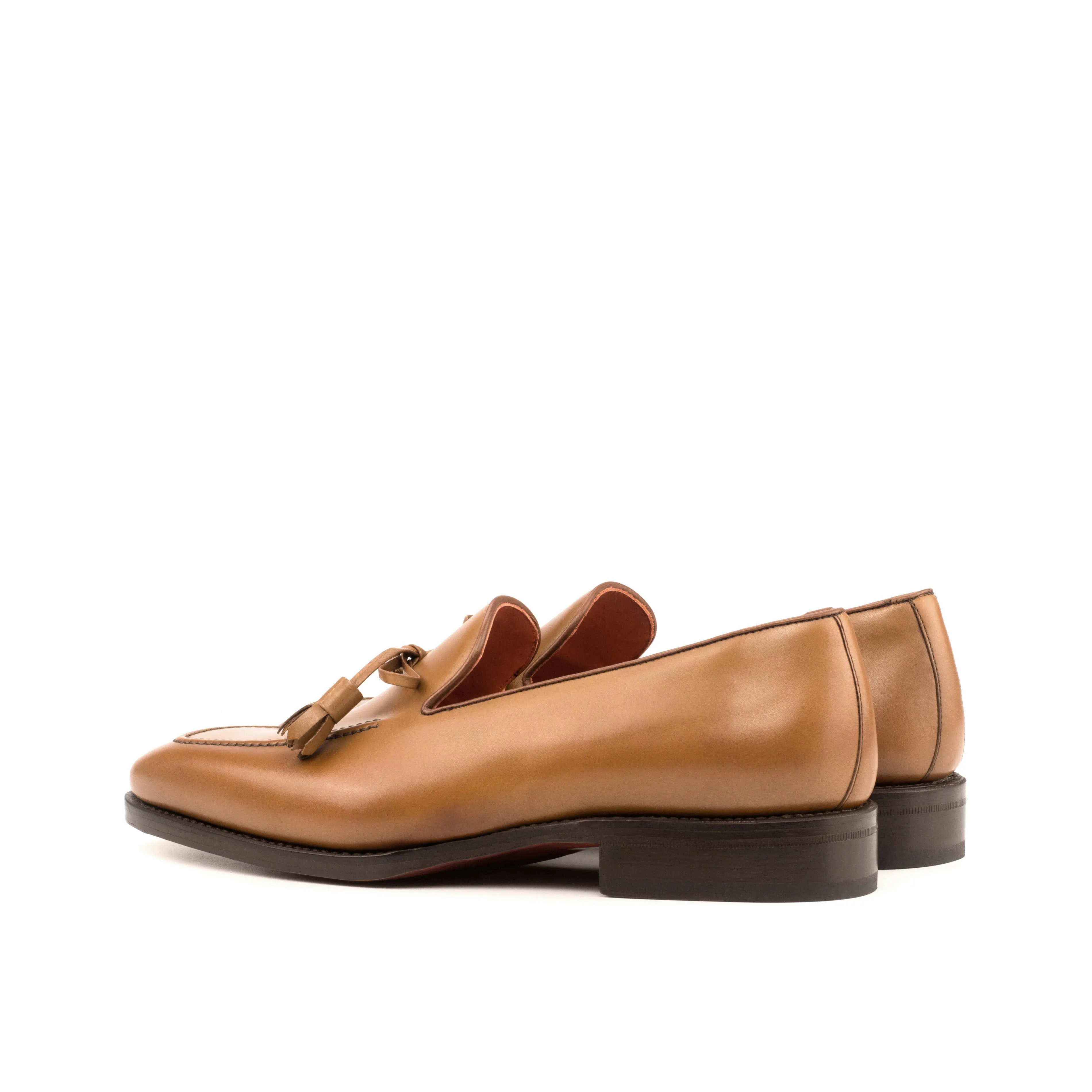 DapperFam Luciano in Cognac / Med Brown Men's Italian Leather Loafer