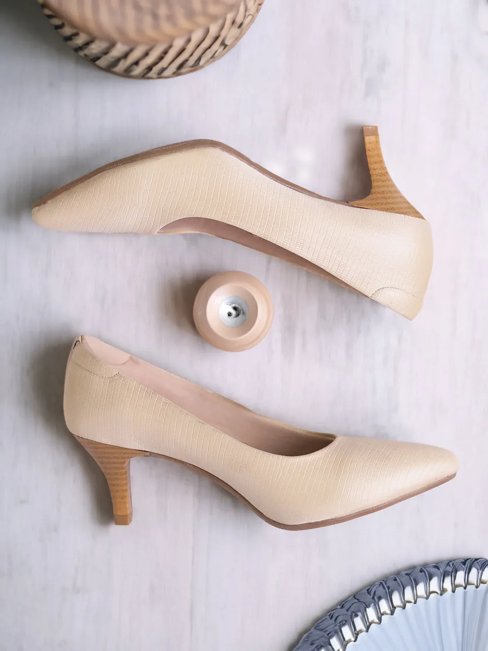 Darcie Cream Kitten Heels