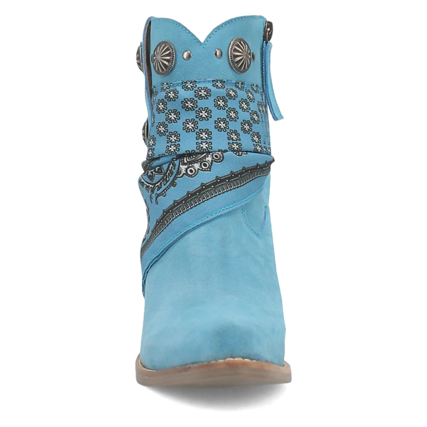 Dingo Womens Bandida Blue Suede Fashion Boots