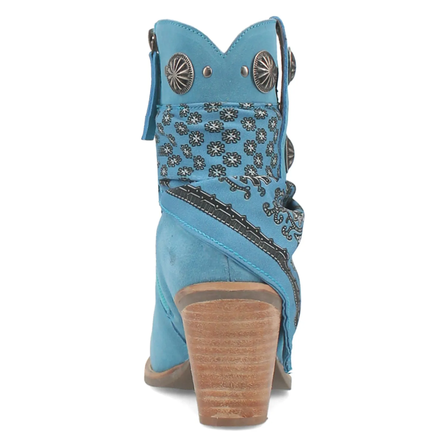 Dingo Womens Bandida Blue Suede Fashion Boots