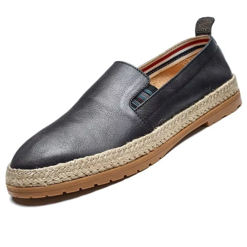 ElegantLux Cow Leather Slip-on Loafers