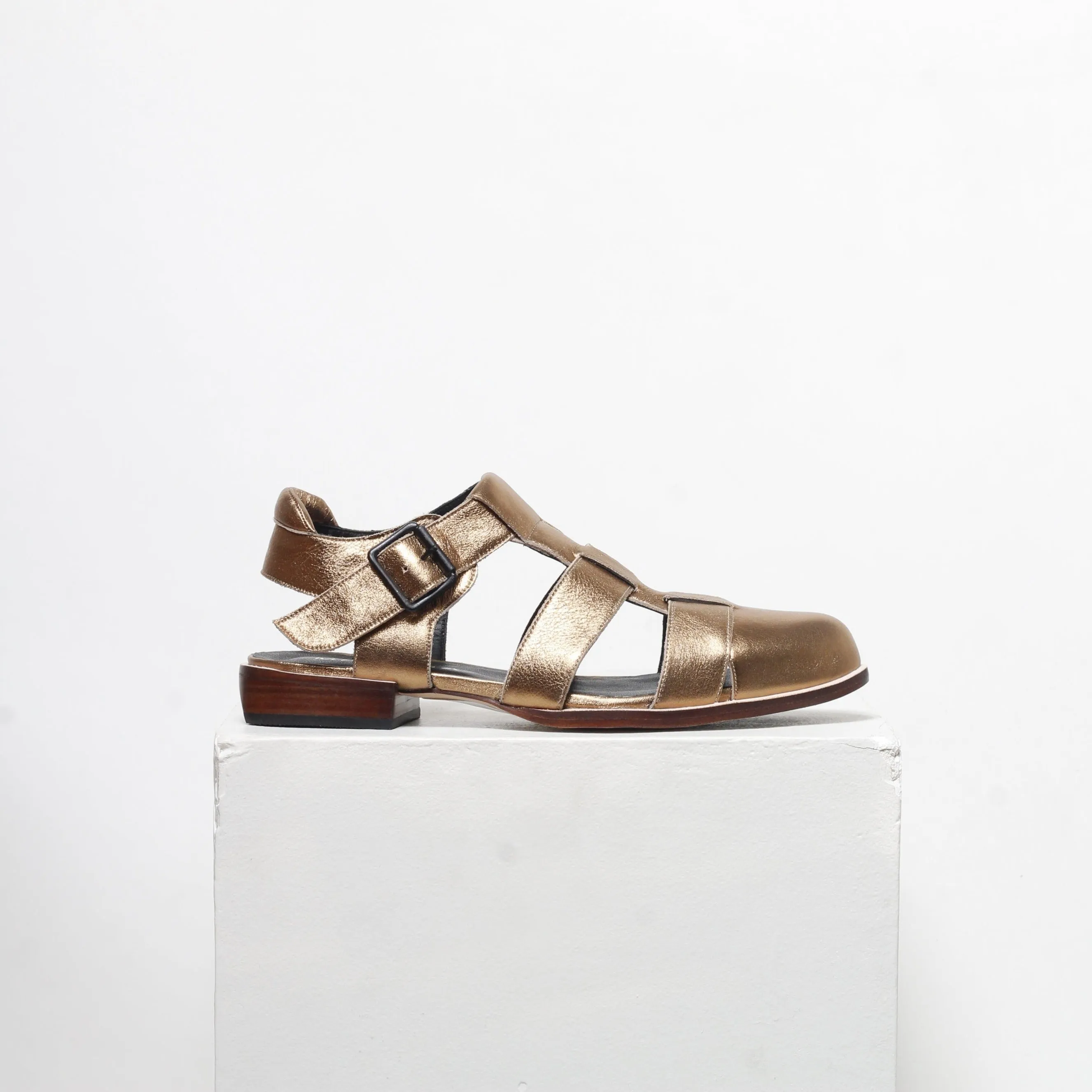 Eloah Gold Fisherman Sandals