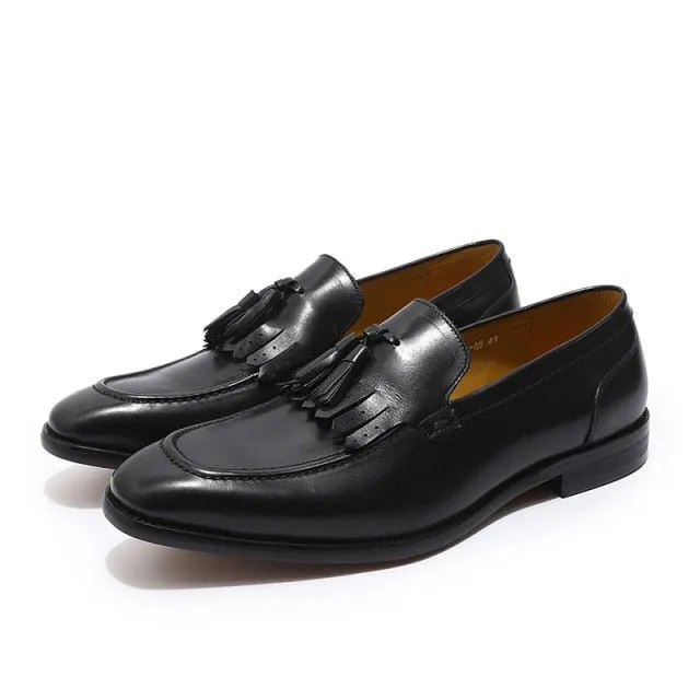 Exotic Elegance: Breathable Leather Slip-On Loafers