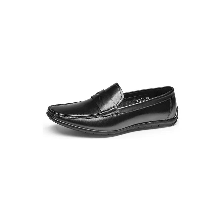 Exotic Square Toe Leather Slip-on Loafers