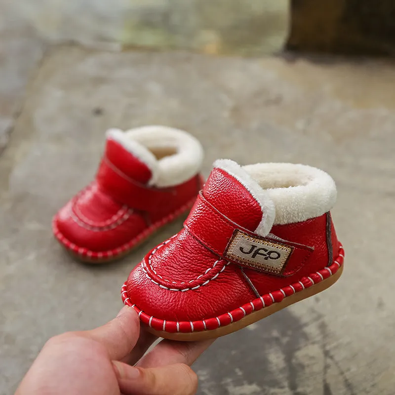 Female Baby Toddler Shoes Soft Soled Autumn and Winter Warm Snow Boots