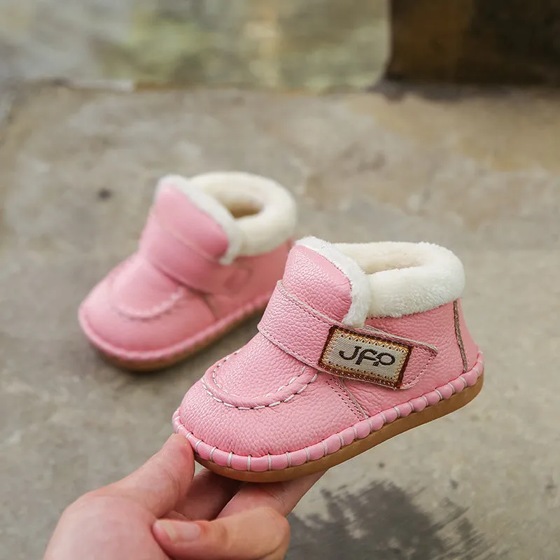 Female Baby Toddler Shoes Soft Soled Autumn and Winter Warm Snow Boots