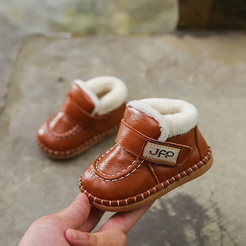 Female Baby Toddler Shoes Soft Soled Autumn and Winter Warm Snow Boots