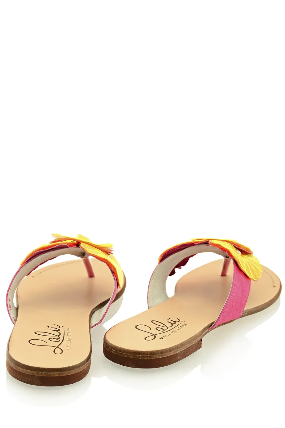 FLOWER FUSHION Fuchsia Sandals