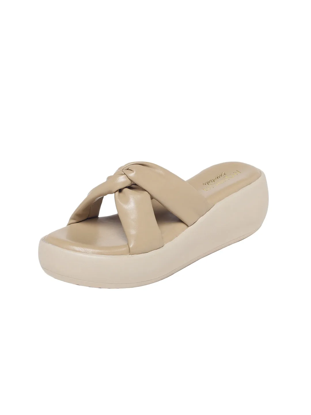 Galima Beige Flatform Heels