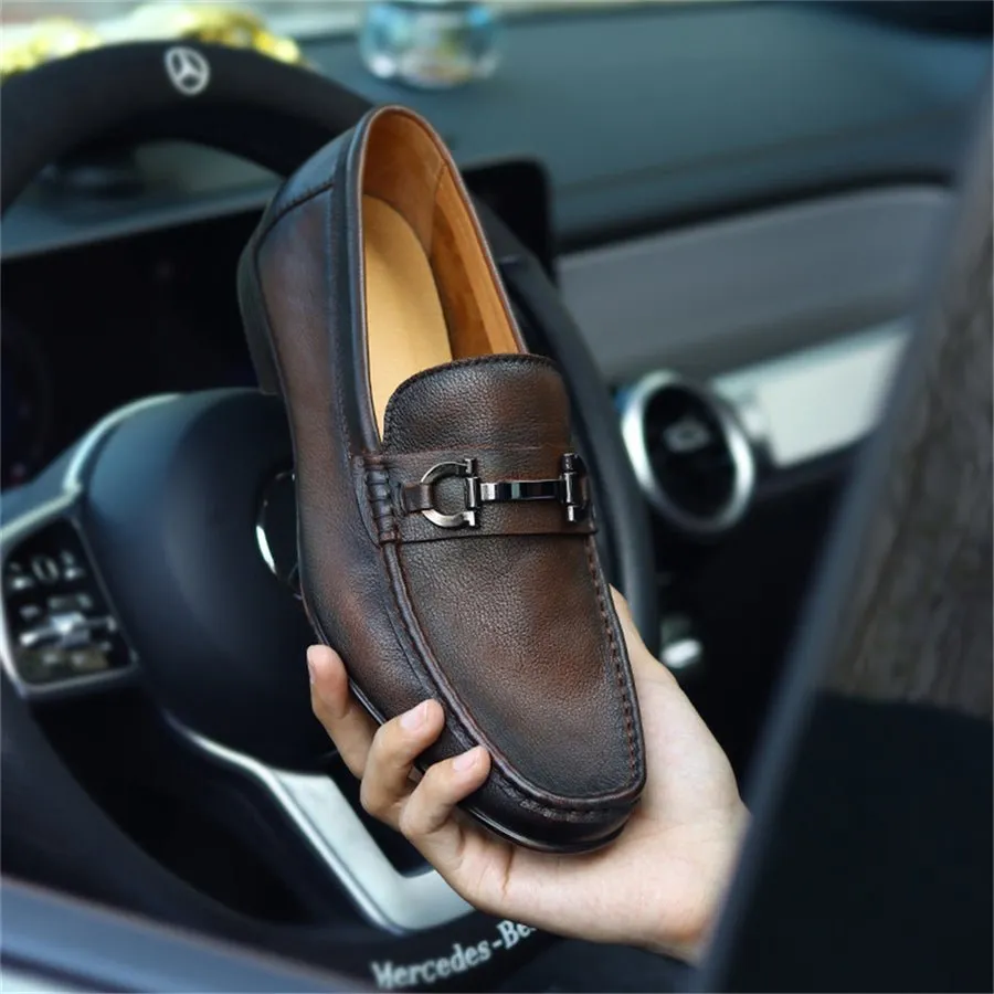 Hazel Luxe Slip-on Leather Loafers