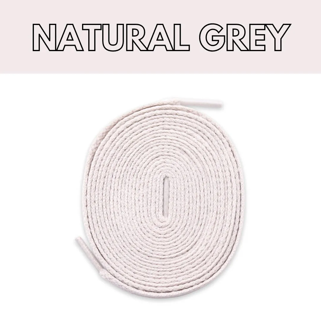 Jordan 1 Laces Basics Flat Thin - Natural Grey Laces