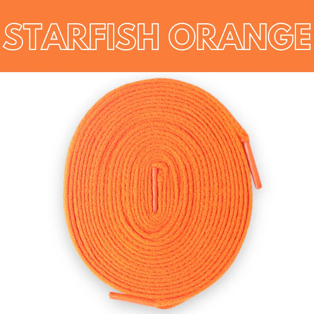 Jordan 1 Laces Basics Flat Thin - Starfish Laces Orange / Electro