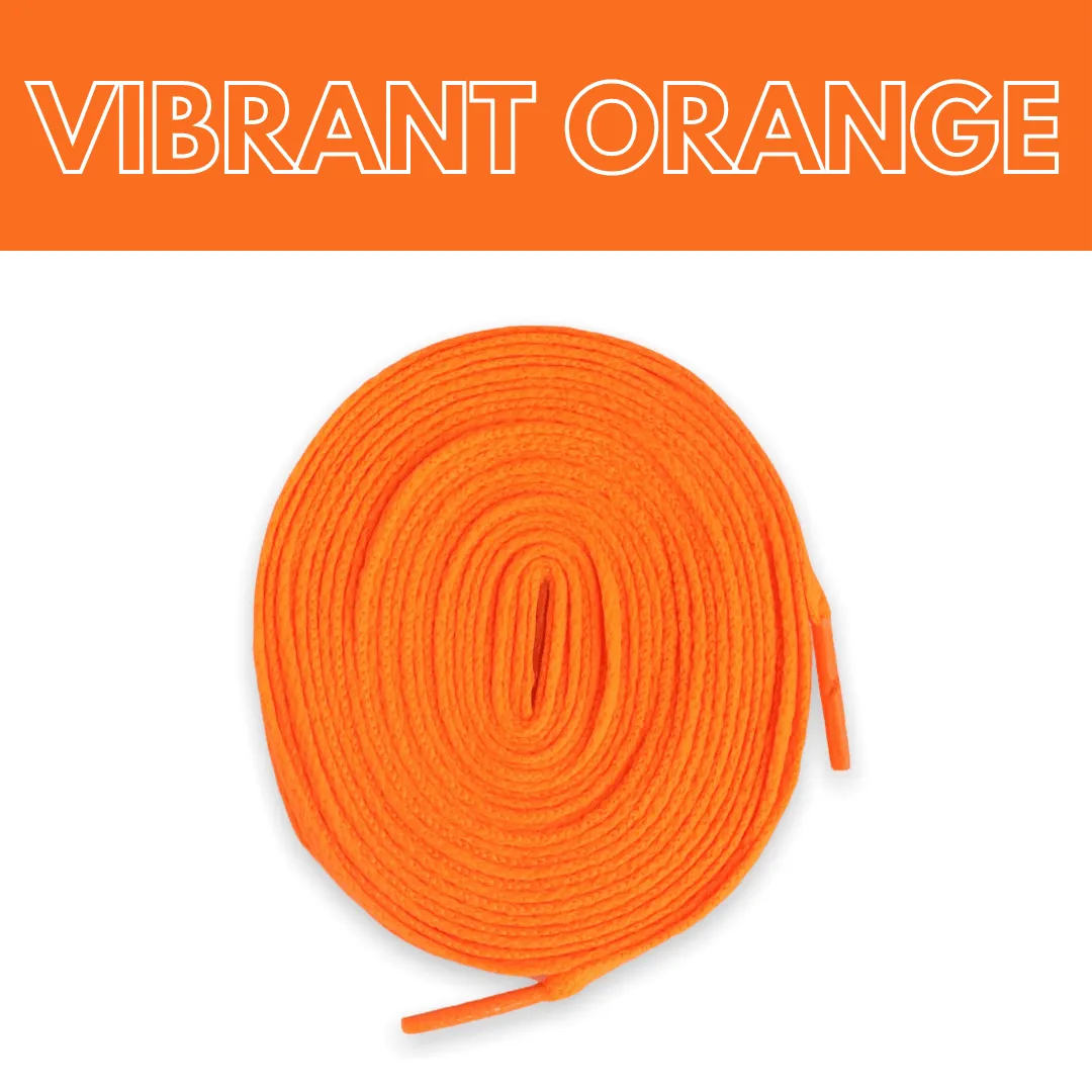 Jordan 1 Laces Basics Flat Thin - Vibrant Orange Laces