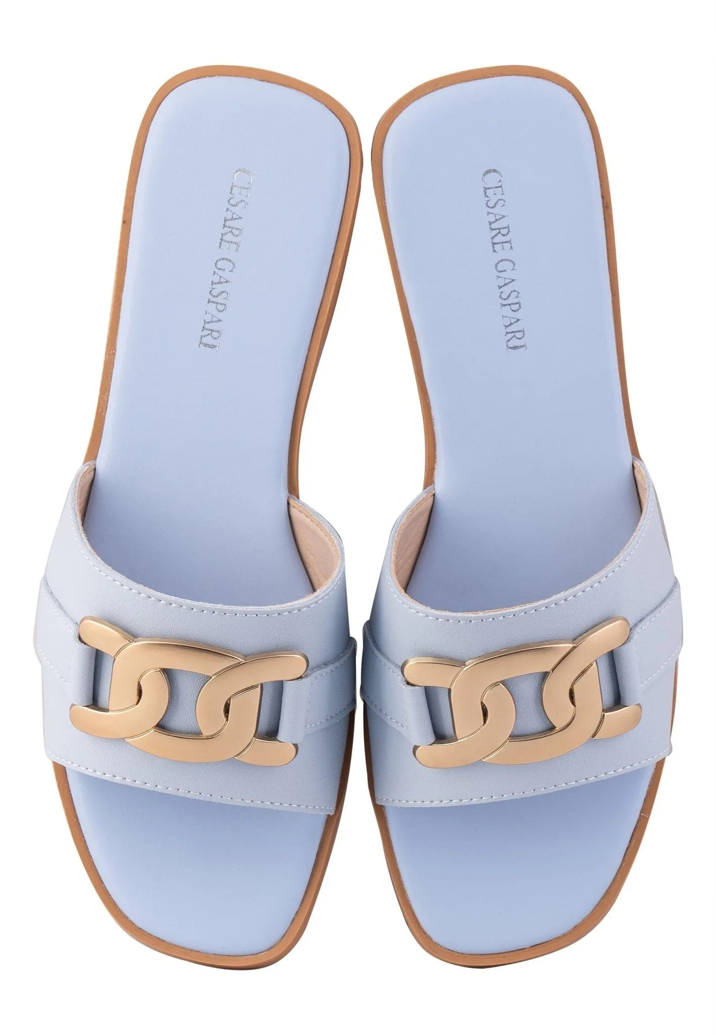 Leather Sandals - Blue