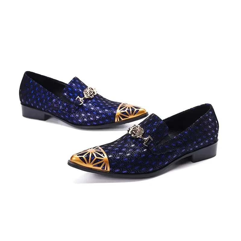 Luxe Exotic Embossed Genuine Leather Slip-on Loafers