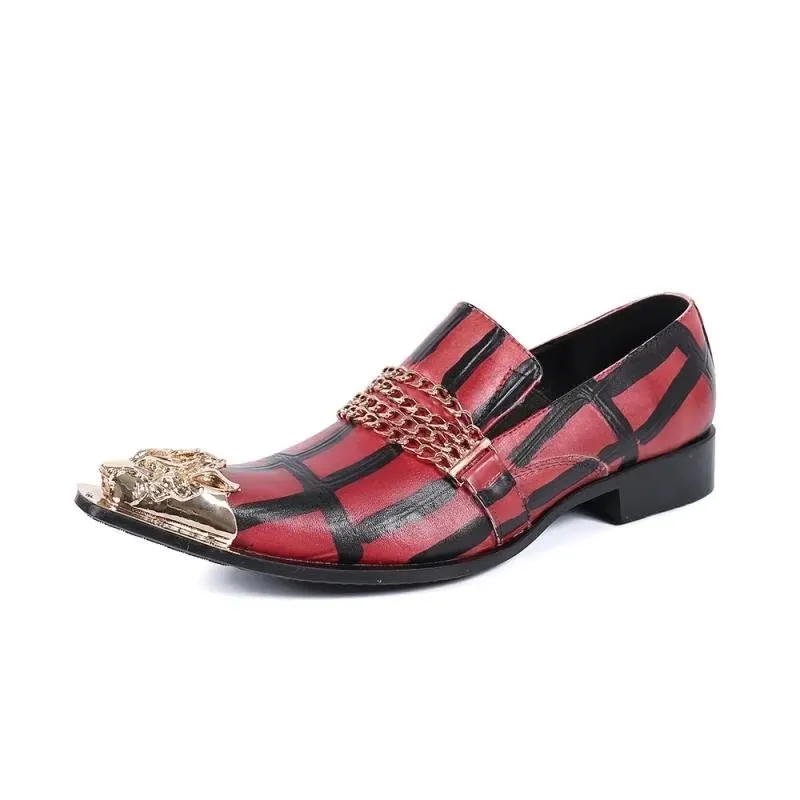 Luxe Exotic Leather Slip-on Loafers