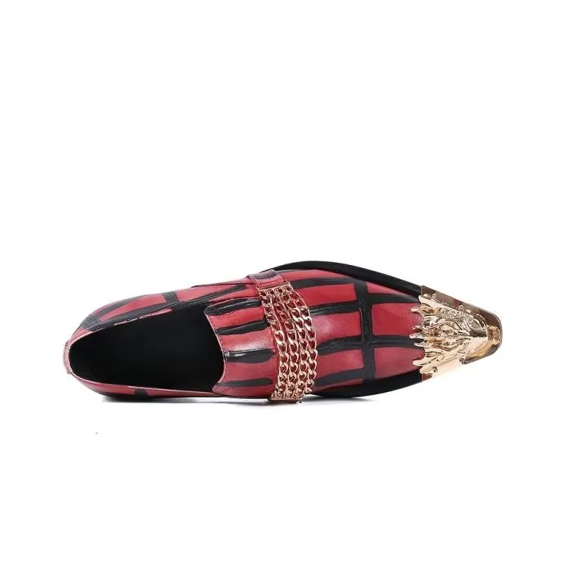 Luxe Exotic Leather Slip-on Loafers