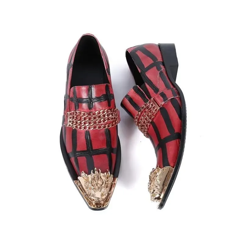 Luxe Exotic Leather Slip-on Loafers