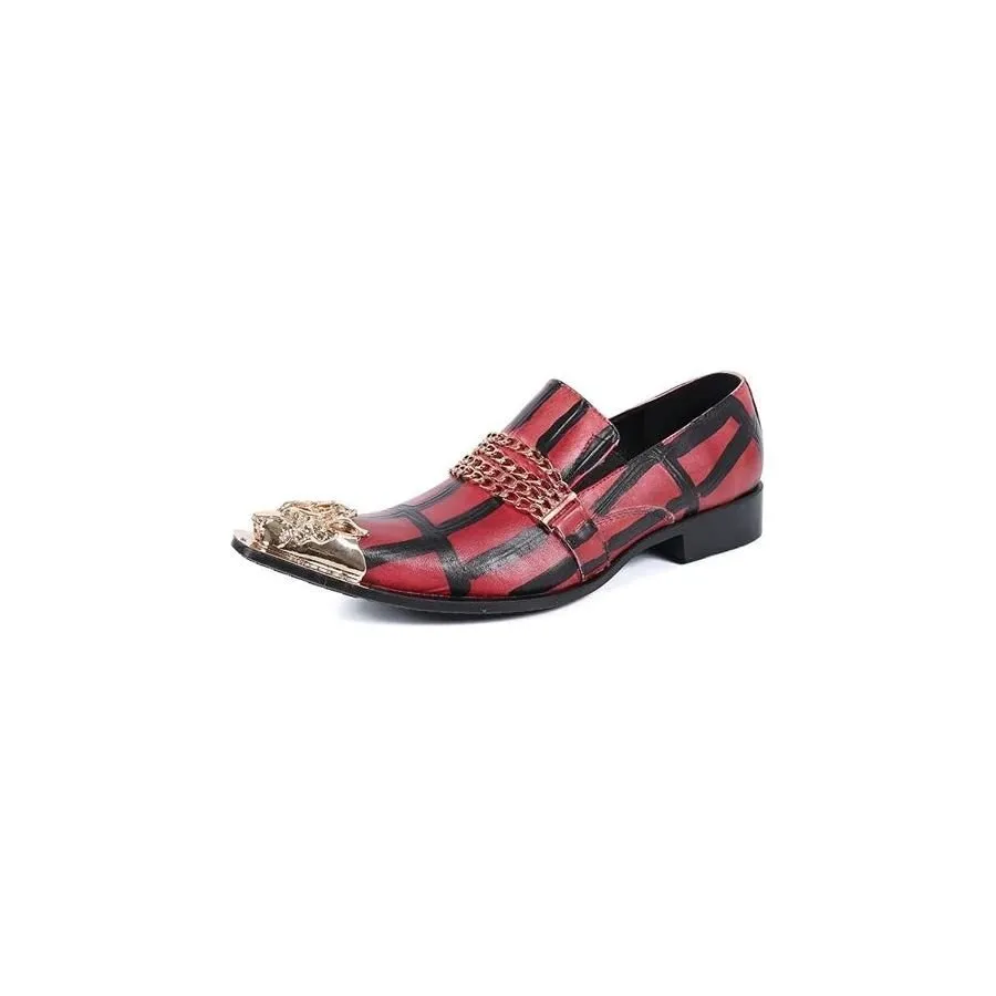 Luxe Exotic Leather Slip-on Loafers