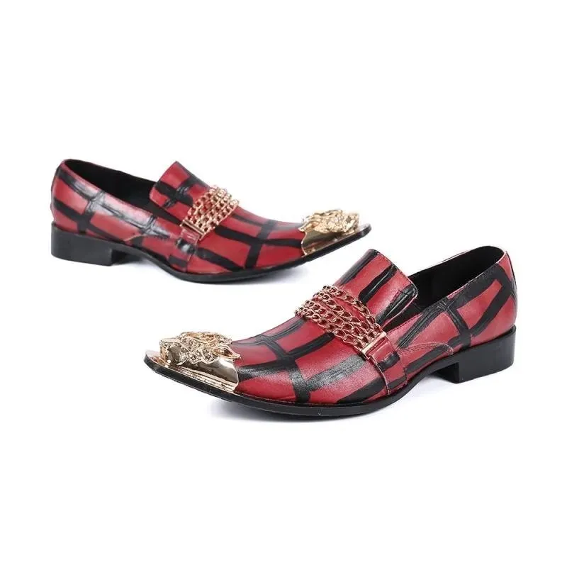 Luxe Exotic Leather Slip-on Loafers