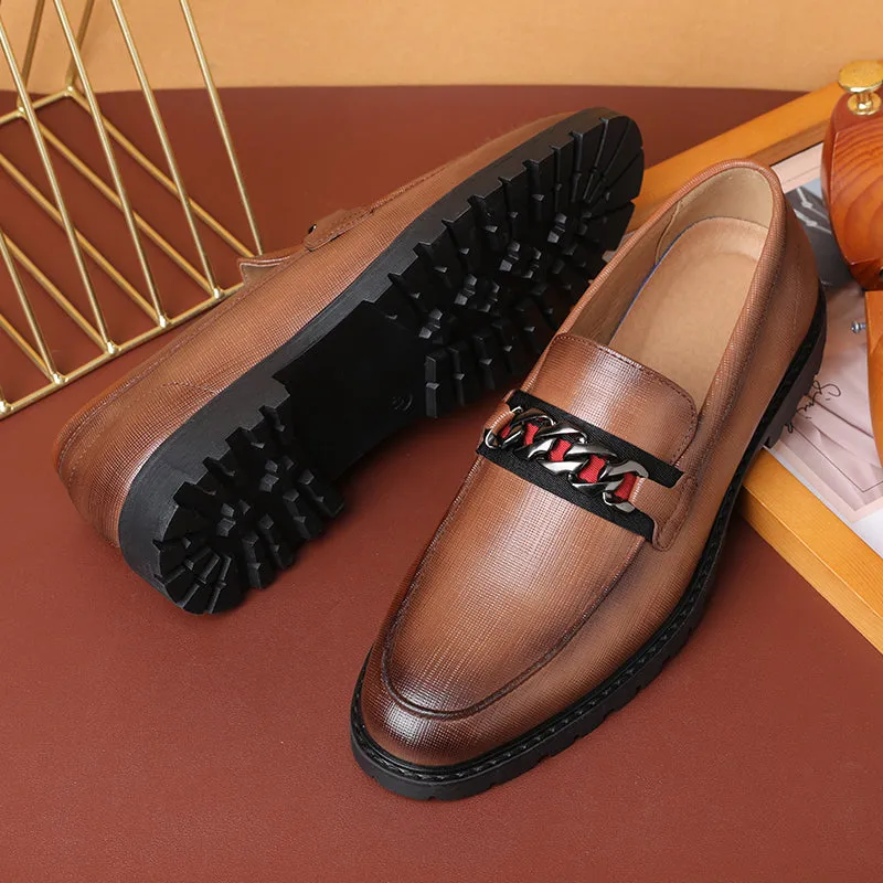 LuxeLeather Wedding Derby Loafers