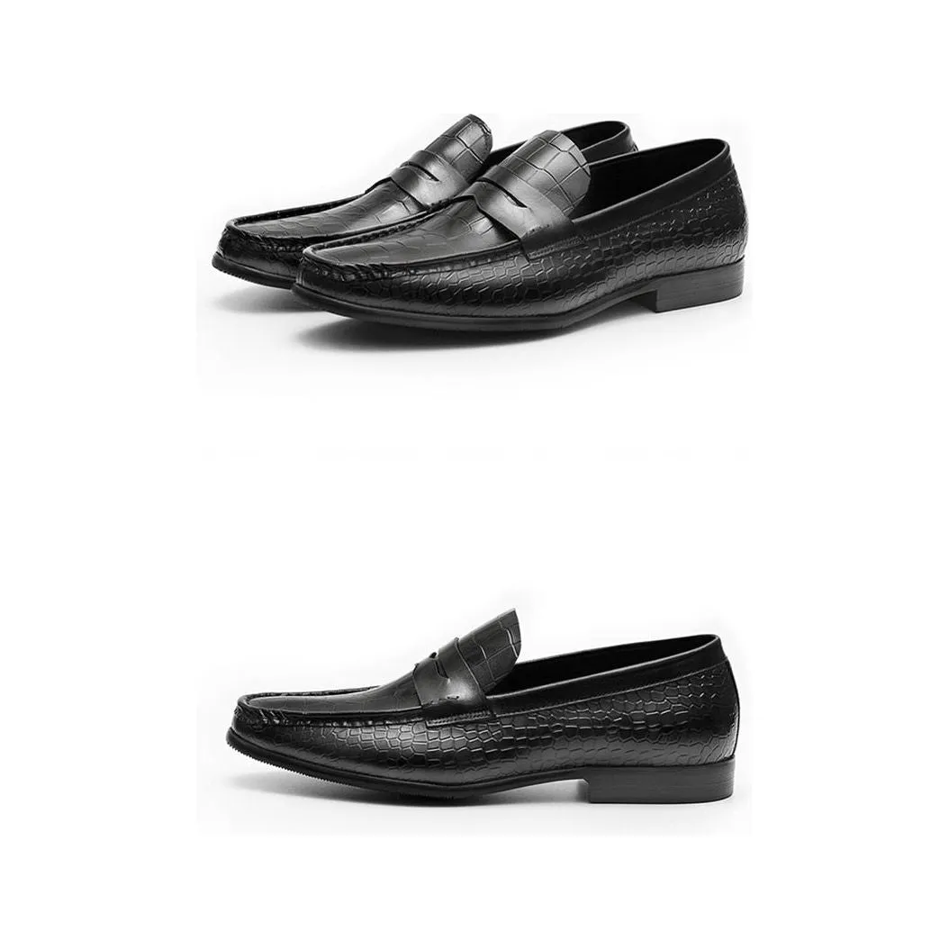 Luxury CrocTex Slip On Brogues Loafers