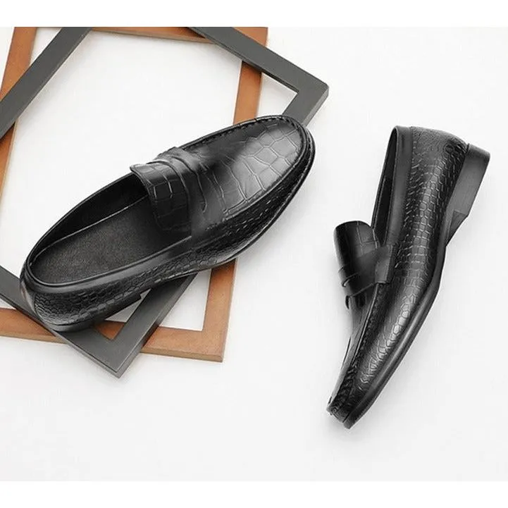 Luxury CrocTex Slip On Brogues Loafers