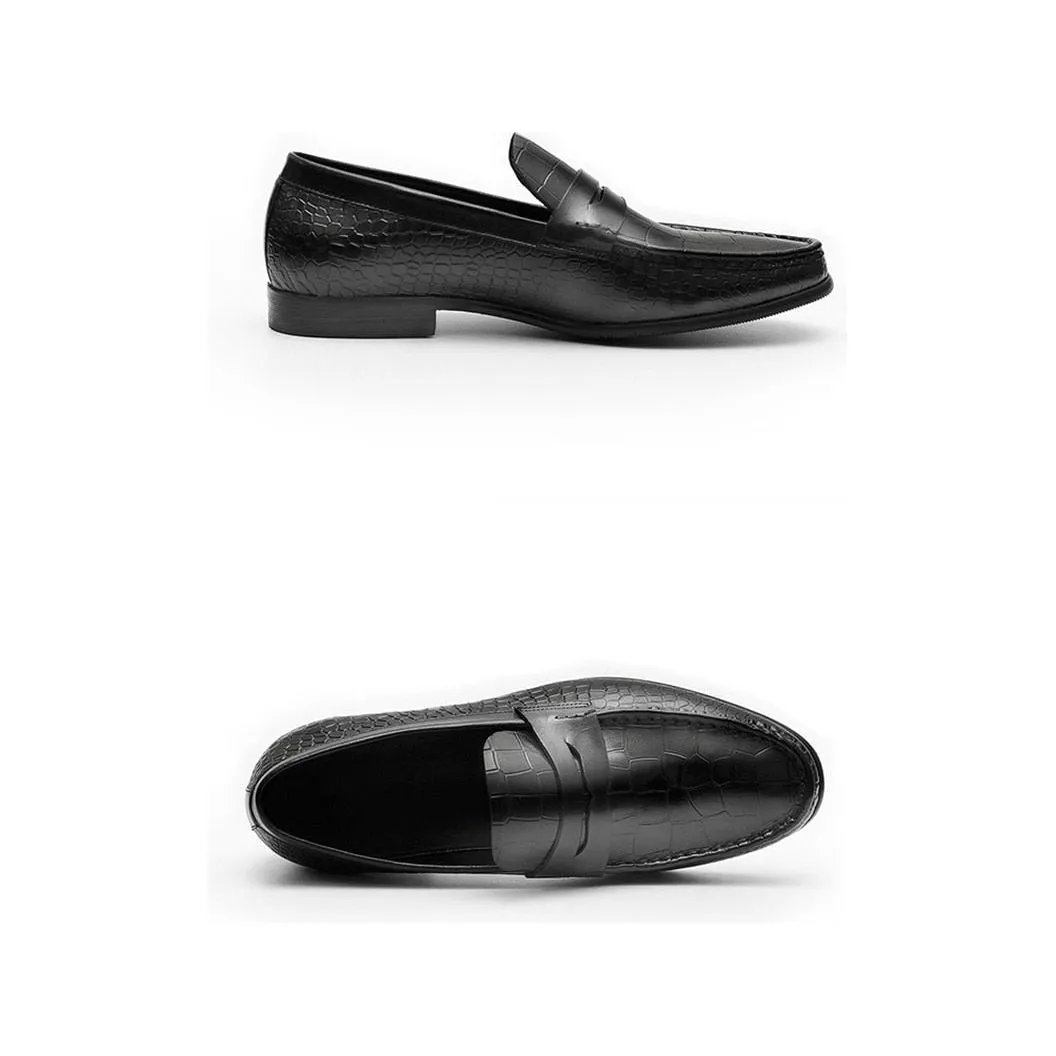 Luxury CrocTex Slip On Brogues Loafers