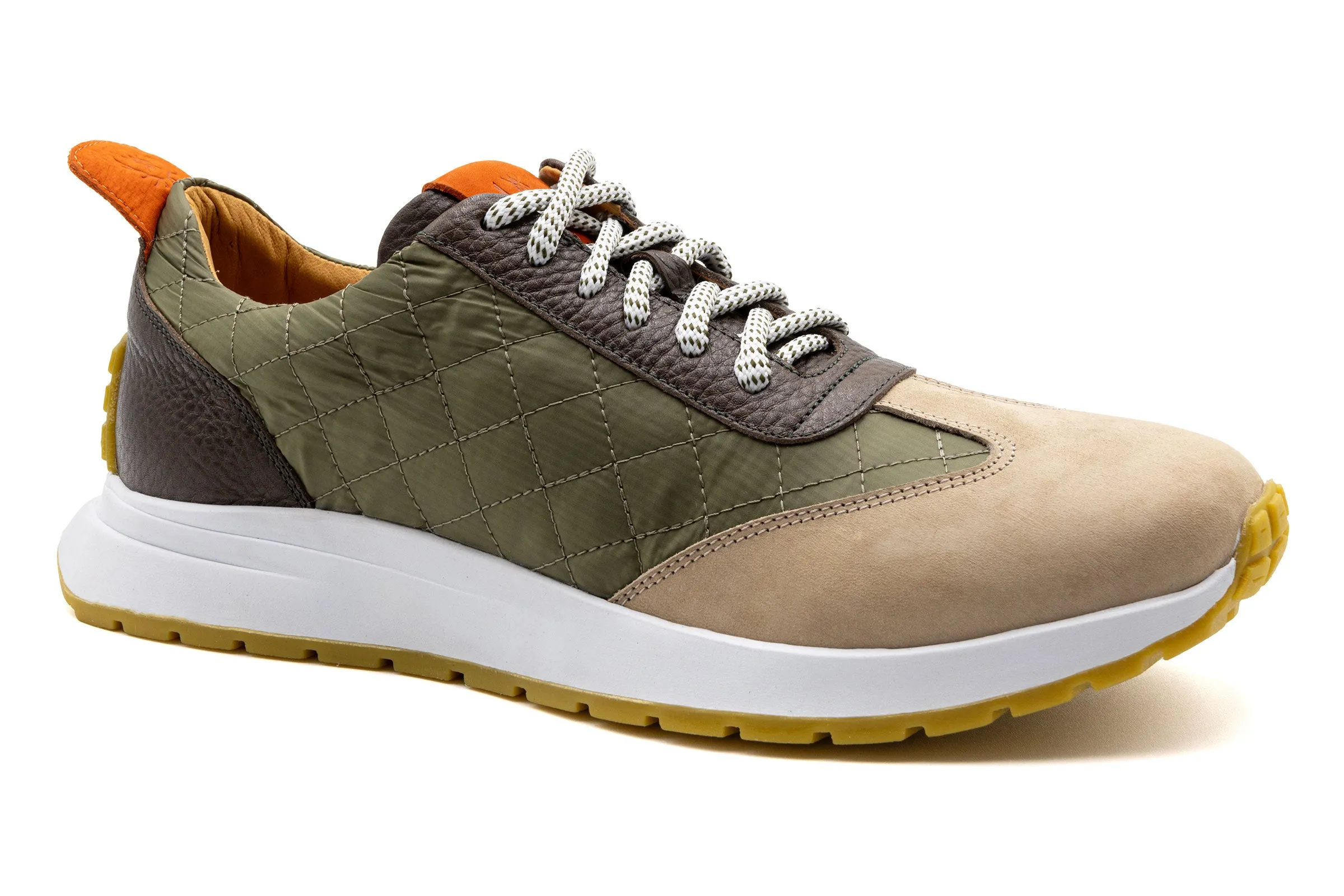 Marathon Lightweight Nylon Sneakers - Olive/Sand