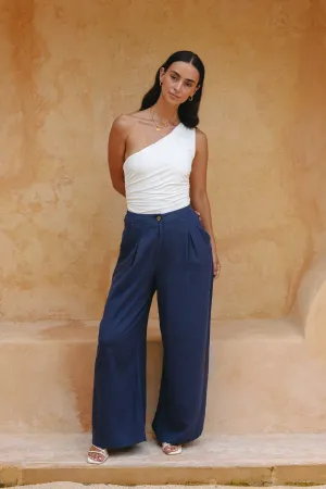 Margo Navy Blue Wide Leg Pants