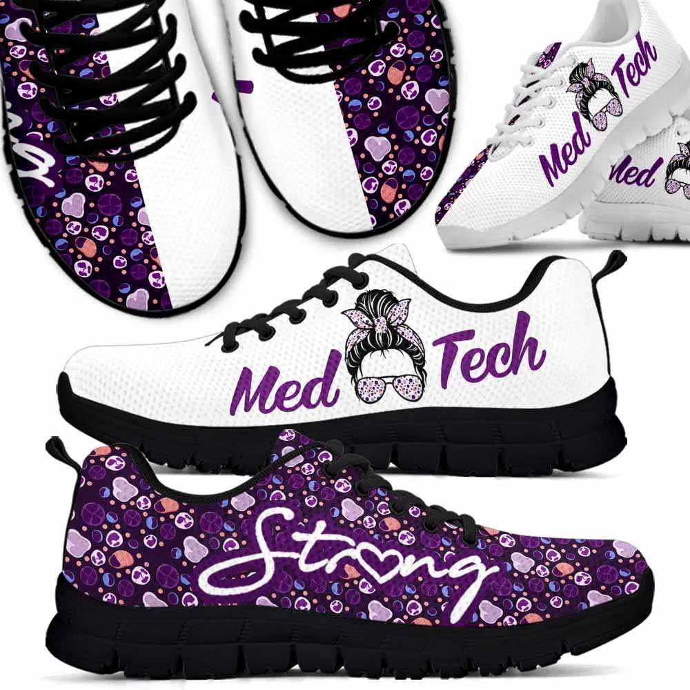 Nurse Sneaker, Med Tech Purple Girl White Sneakers, Best Shoes For Nurses