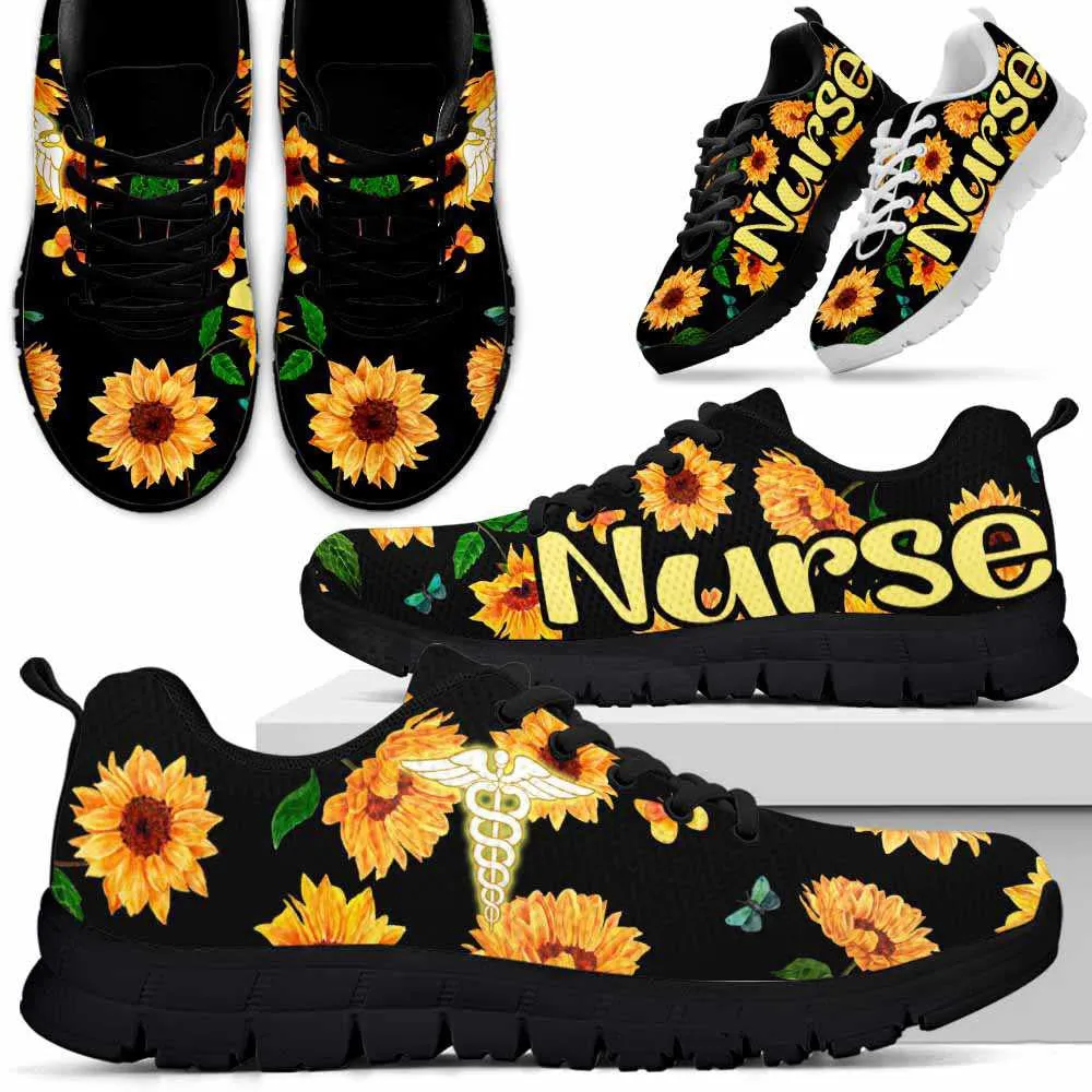 Nurse Sneaker, Nurse Sneakers Running Shoes Gift For Men Women, Mens Womens Sunflower Shoes, Best Shoes For Nurses