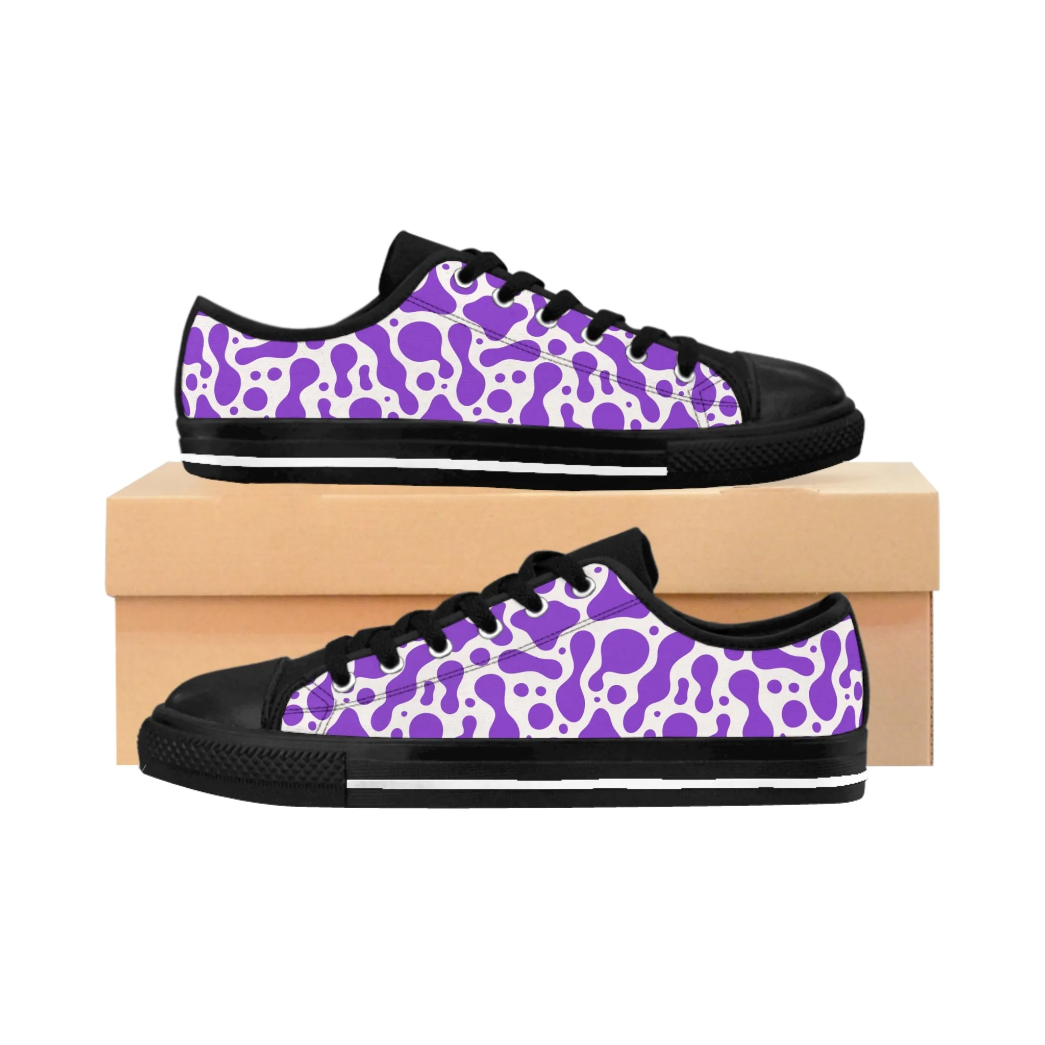 Purple Groovy Lava Lamp Women's Sneakers