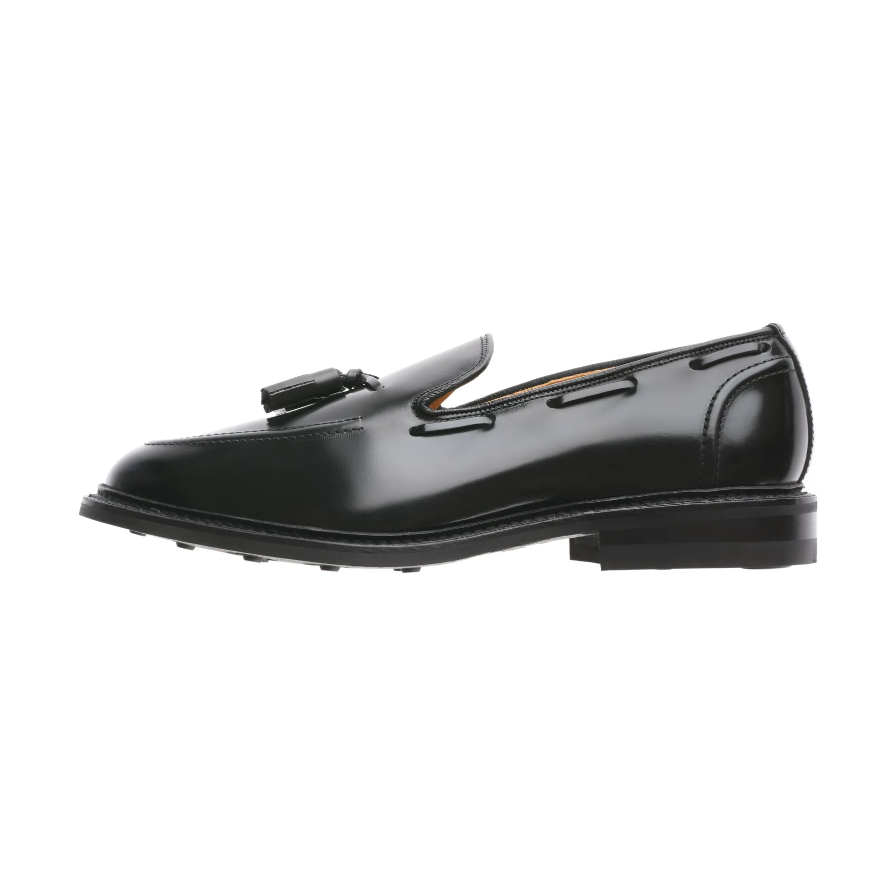 "Elton" Leather Tassel Loafer in Black